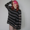 Vampire Freaks - Distressed Striped Sweater