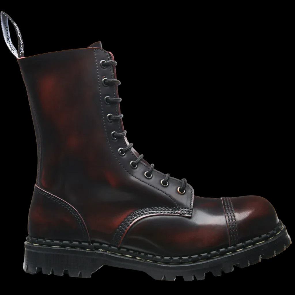Gripfast - 10 Eyelet Burgundy Rub Off Steel Toe Cap Derby Boot