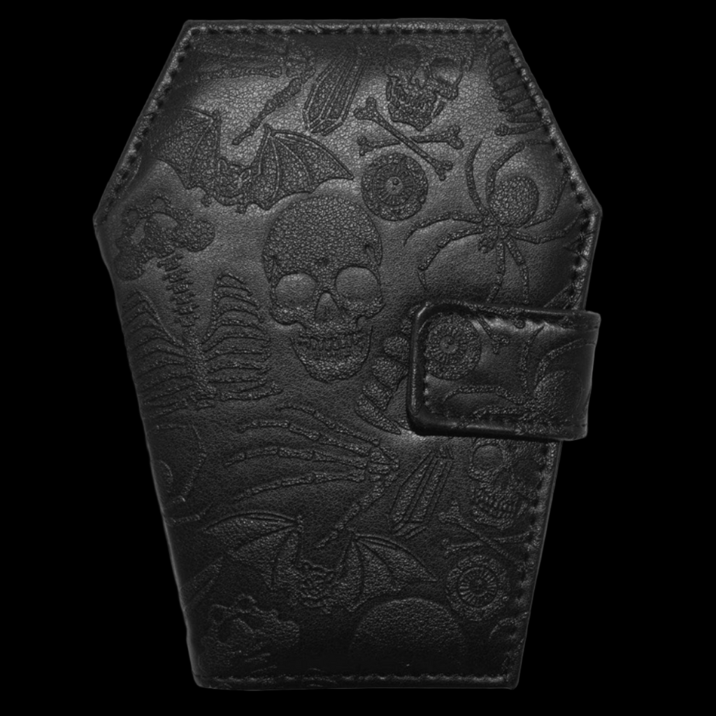 Kreepsville 666 - Embossed Skull Coffin Wallet