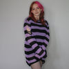 Vampire Freaks - Distressed Striped Sweater