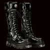 New Rock - Destroyer 6 Buckle Patent Boots