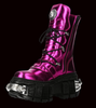 New Rock - Pink Amaranth Vegan Platform Boots