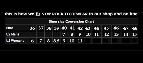New Rock - Negative Flame Leather Boot