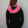 Too Fast - Pink Bony Zip Up Sweater