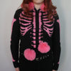 Too Fast - Pink Bony Zip Up Sweater