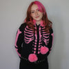 Too Fast - Pink Bony Zip Up Sweater