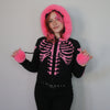 Too Fast - Pink Bony Zip Up Sweater