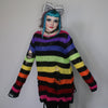 Vampire Freaks - Distressed Striped Sweater
