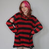 Vampire Freaks - Distressed Striped Sweater