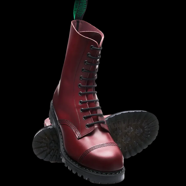 Solvoai Solovair - 11 Eyelet Cherry Steel Toe Cap Derby Boot | Vixens and Angels