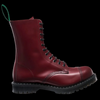 Solovair - 11 Eyelet Cherry Steel Toe Cap Derby Boot