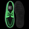TUK - Neon Green & Black Suede Viva Mondo Creeper Shoe