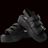 TUK - Black 3-Buckle Mondo Sandal
