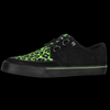 TUK - Black & Green Leopard Suede Creeper Sneaker Shoe