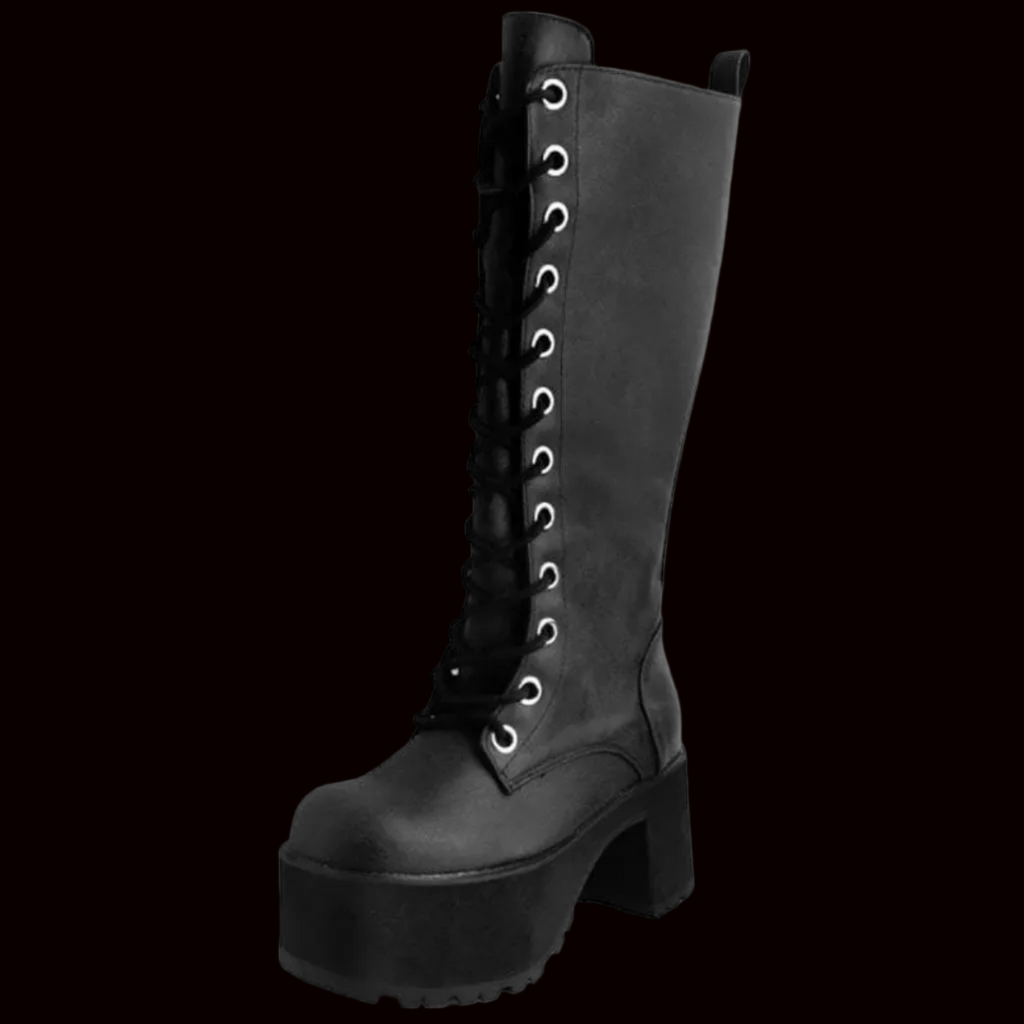 TUK - Distressed Knee-High Nosebleed Boot