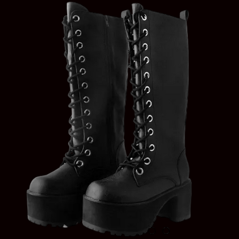 TUK - Distressed Knee-High Nosebleed Boot