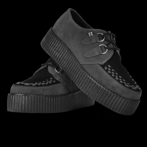 TUK - Grey & Black Suede Viva Mondo Creeper
