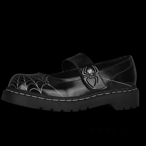 TUK - Black Spider Web Mary Jane Shoe