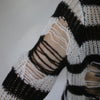 Vampire Freaks - Distressed Striped Sweater