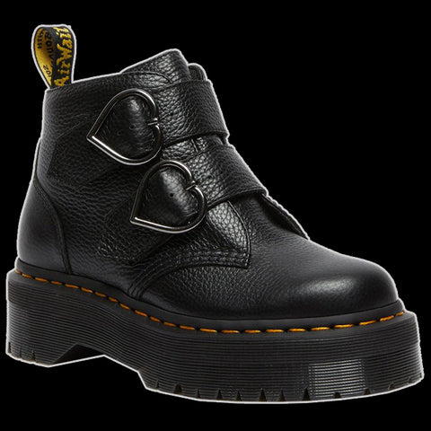 Dr Martens - Black Devon Heart Buckle Boot