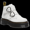 Dr Martens - White Devon Heart Buckle Boot