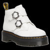 Dr Martens - White Devon Flower Buckle Boot