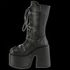 Demonia - CAMEL-115 3 Buckle Skull Vegan Leather Boot
