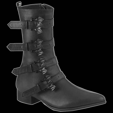 Demonia - 4 Bat Buckle Warlock Boot