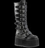 Demonia - DAMNED-318 Black Faux Leather