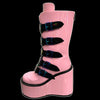 Demonia - FashioNation SWING-230 Pink Holographic Boot