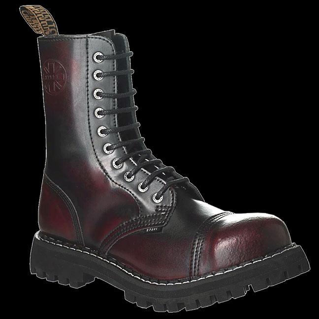 Burgundy work boots online