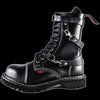 Angry Itch - 10 Hole 3 Strap Bondage Leather Steel Toe Boot