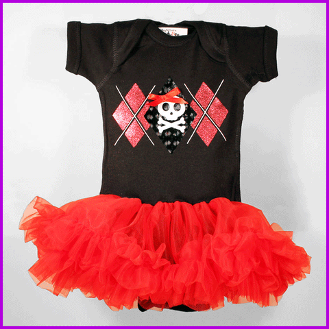 Babysitter's Nightmare - Argyle Skully Tutu Dress