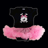 Babysitter's Nightmare - Pucker Up Skully Pink Tutu Onesie Dress