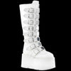 Demonia - DAMNED-318 White Vegan Leather