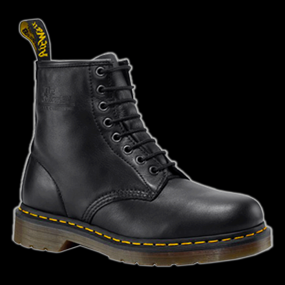 Dr Martens 8 Eyelet 1460 Black Soft LeatherBoot | Vixens and