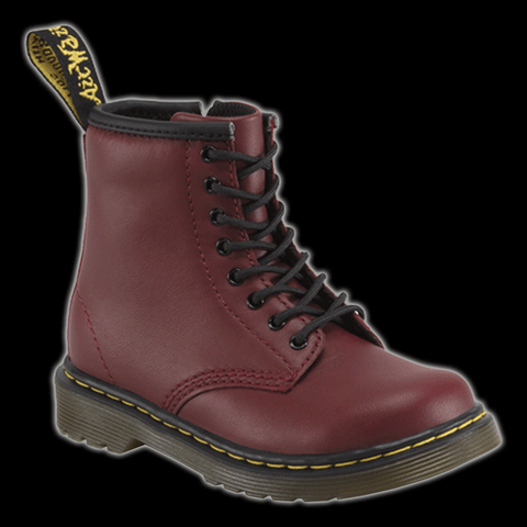 Dr Martens - Toddler 8 Eyelet Cherry Red Leather  Softy T Boot