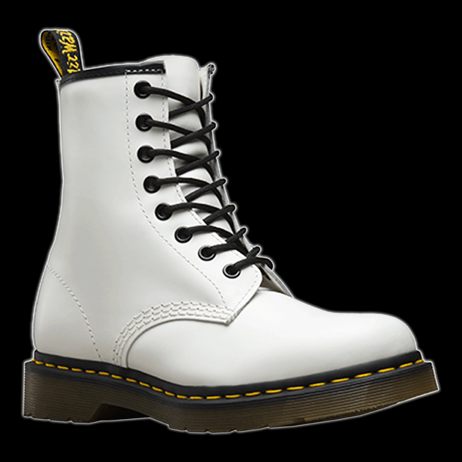 Dr Martens 8 Eyelet 1460 White Boot at FashioNation in Denver