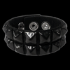 Funk Plus - 2 Row 1/2" Black Pyramid Stud Bracelet