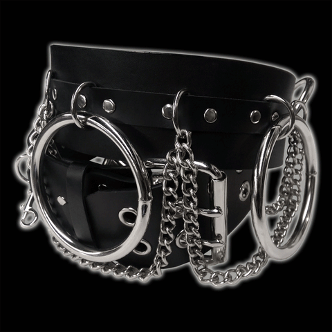 Funk Plus - Large Silver Ring & Chain Go-Go Belt