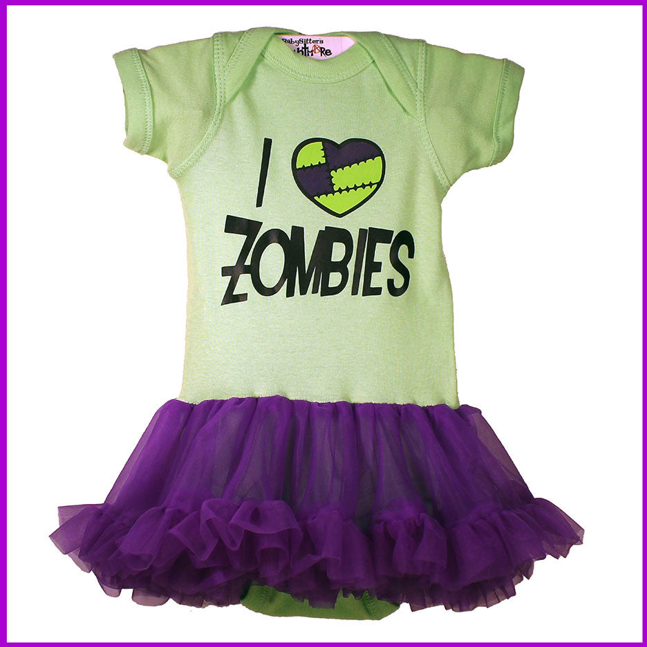 Babysitter's Nightmare - I Heart Zombies Tutu Dress