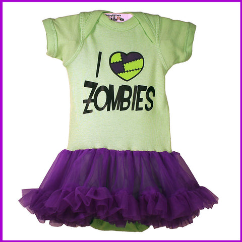 Babysitter's Nightmare - I Heart Zombies Tutu Dress