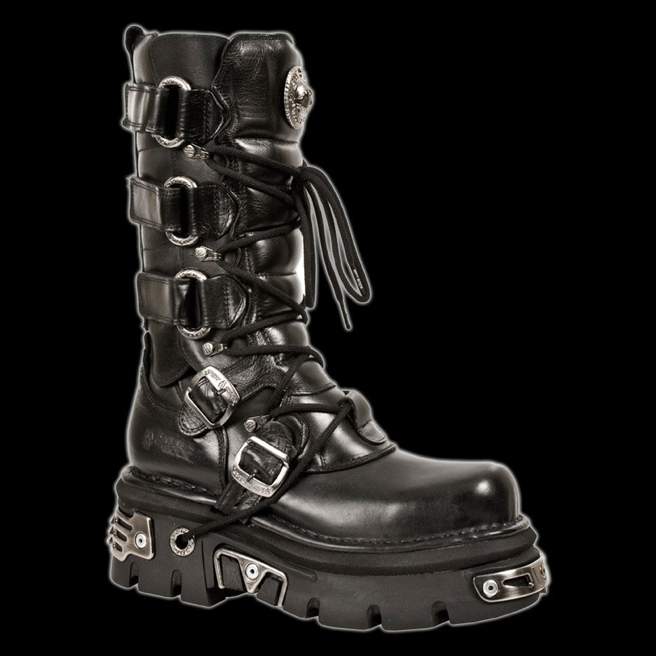 New Rock M474-S1 Platform Biker Style Buckle Sole Vixens and Angels