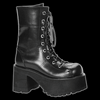 Demonia - Ranger Black Platform Heel Boot