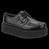 TUK - Black Leather Viva Mondo Creeper Shoe